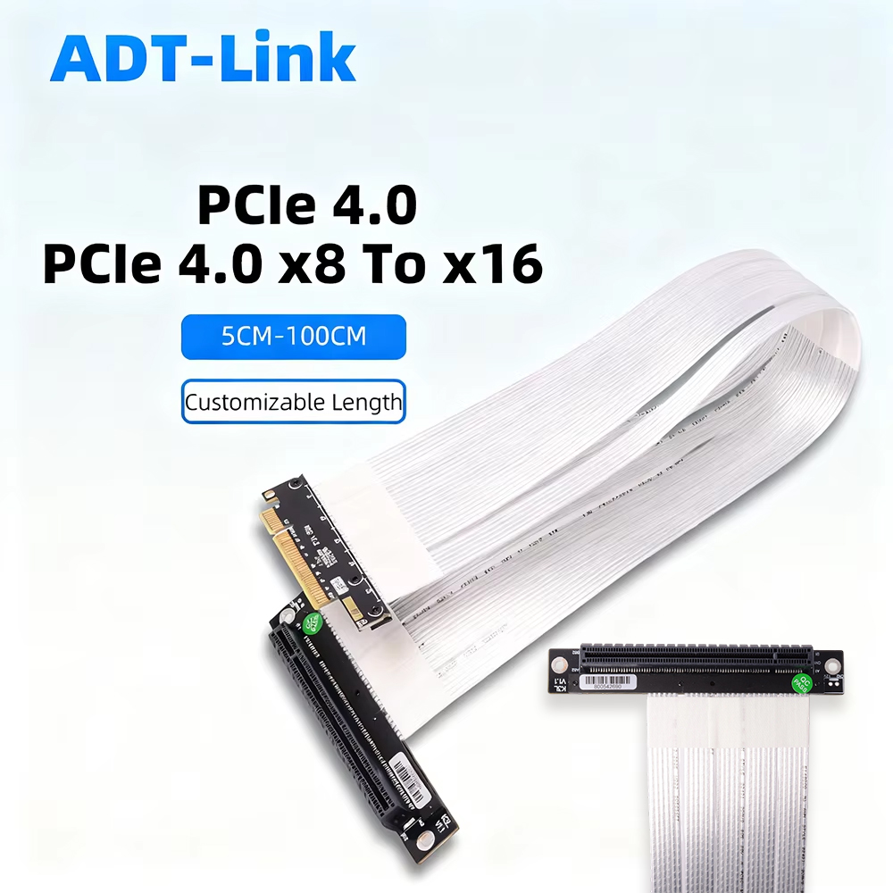 Pcie 4.0 X16 Riser Cable 90 Degree - ADT-Link PCIE 4.0 / 3.0 X8