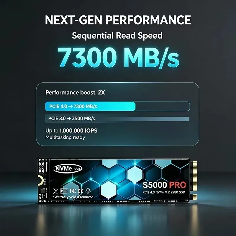 New S5000 PRO M.2 SSD Hard Dis - M.2 Nvme 4Tb Pcie 4.0 Ssd recension och pris