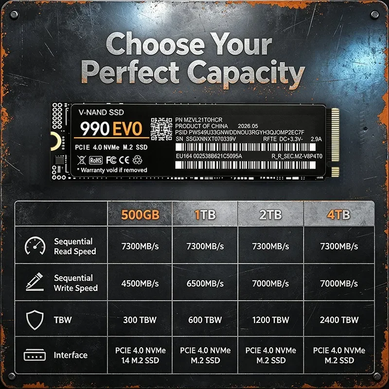 Original 990 EVO NVMe M.2 2280 - M.2 Nvme 4Tb Pcie 4.0 Ssd recension och pris