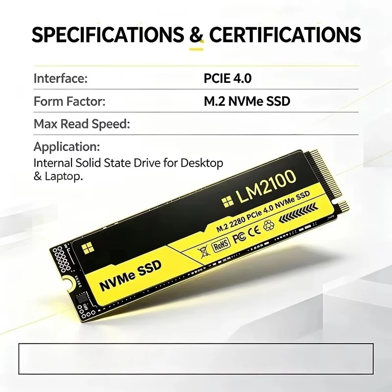 New LM2100 M.2 SSD Hard Disk 2 - M.2 Nvme 4Tb Pcie 4.0 Ssd recension och pris