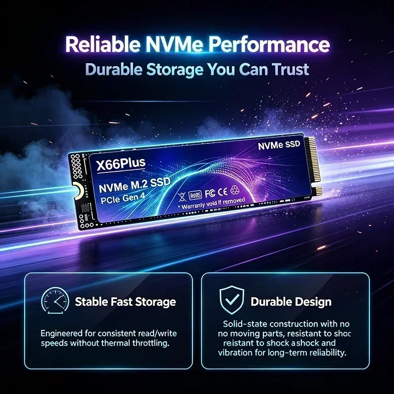 NVMe M.2 SSD PCIe 4.0 X66Plus  - M.2 Nvme 4Tb Pcie 4.0 Ssd recension och pris