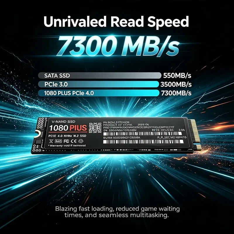 1080 Plus M.2 NVMe PCIe 4.0 SS - M.2 Nvme 4Tb Pcie 4.0 Ssd recension och pris