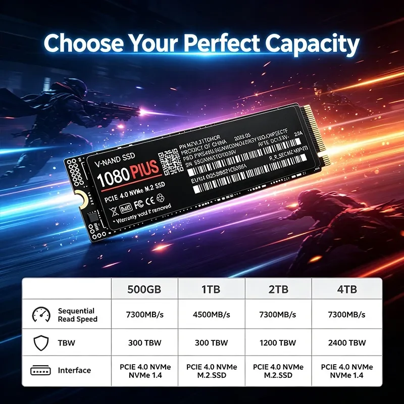1080 Plus M.2 NVMe PCIe 4.0 SS - M.2 Nvme 4Tb Pcie 4.0 Ssd recension och pris