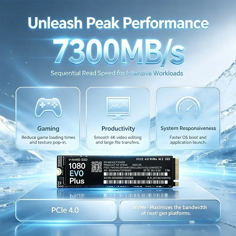 High Speed Original NEW 1080 E - M.2 Nvme 4Tb Pcie 4.0 Ssd recension och pris