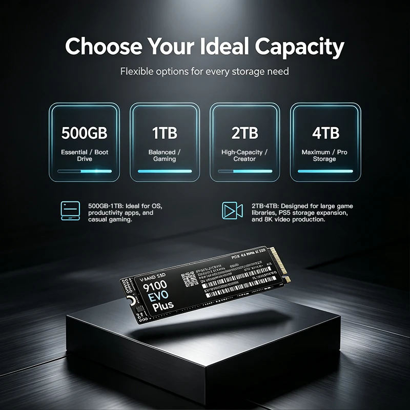 9100 EVO PLUS M.2 NVMe SSD – L - M.2 Nvme 4Tb Pcie 4.0 Ssd recension och pris