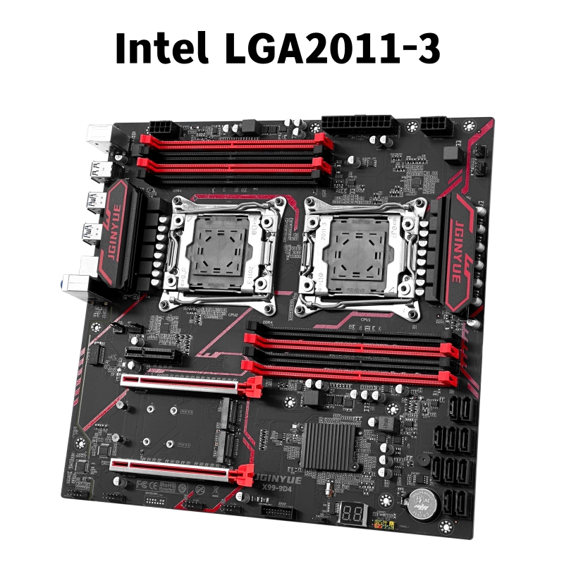 JGINYUE X99‑9D4 Dual LGA2011‑3 - X99 Dual Cpu Motherboard Combo recension och pris