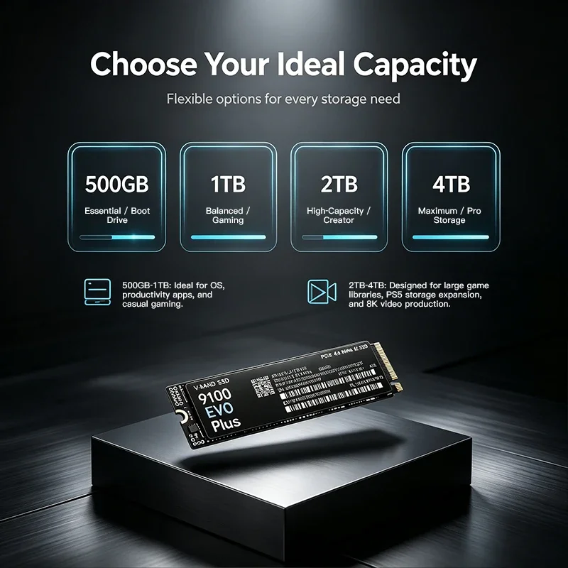9100 EVO PLUS M.2 NVMe SSD Loa - M.2 Nvme 4Tb Pcie 4.0 Ssd recension och pris