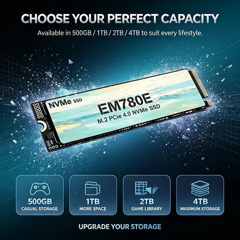 EM780E M.2 NVMe PCIe 4.0 Inter - M.2 Nvme 4Tb Pcie 4.0 Ssd recension och pris