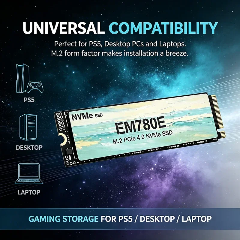 EM780E M.2 NVMe PCIe 4.0 Inter - M.2 Nvme 4Tb Pcie 4.0 Ssd recension och pris